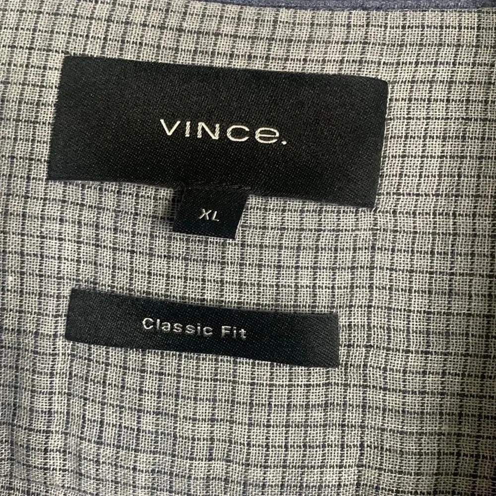 NWOT mens VINCE blue lightweight cotton shirt size XL