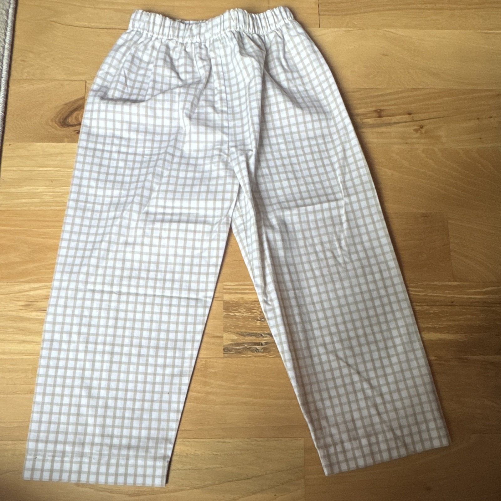 Three Sisters Embroidered Dog/Duck Blue Shirt & Check Pants Set, Boys 3T