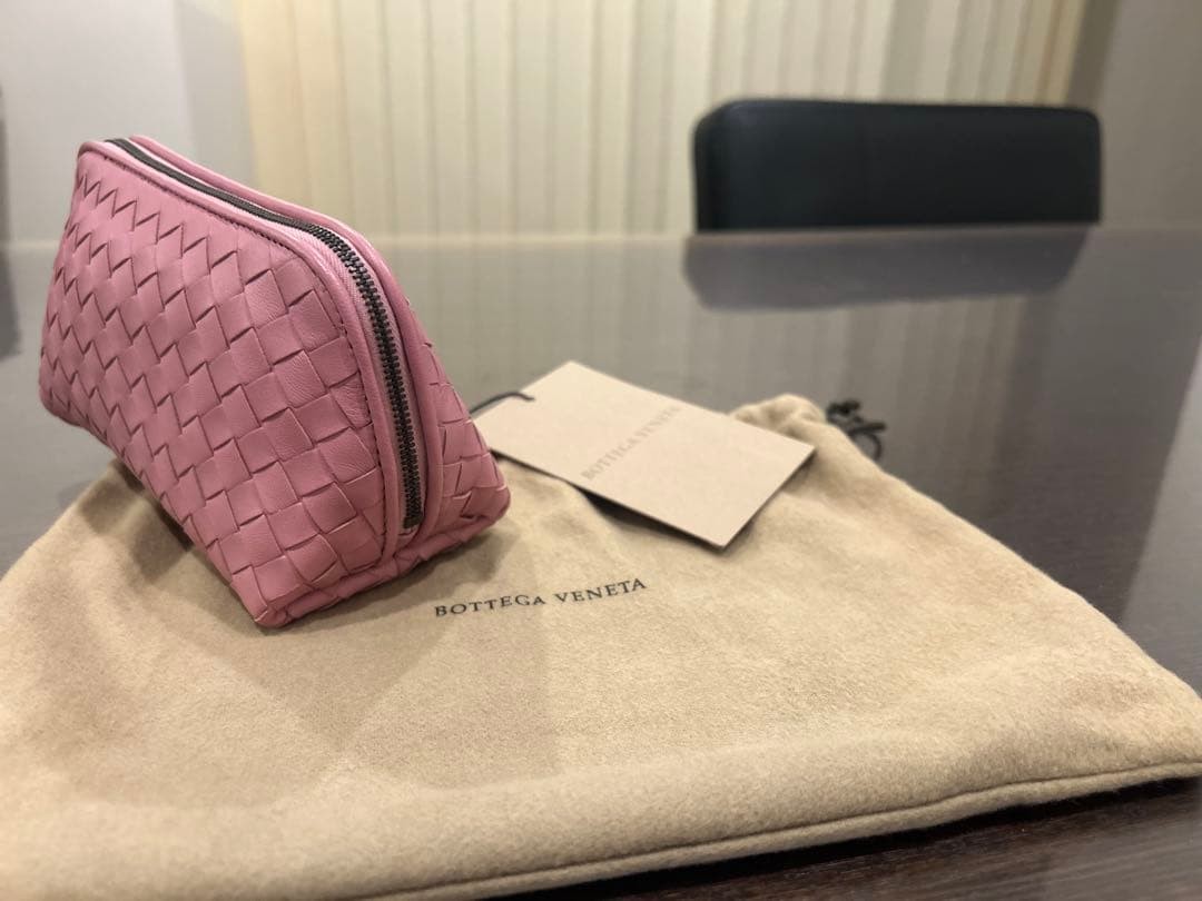 Bottega Veneta Pink Leather Pouch