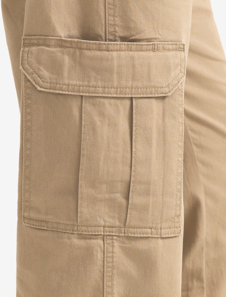 Men’s Wrangler Relaxed Fit Comfort Flex Waistband Cargo Pants Grain CHOOSE SIZE