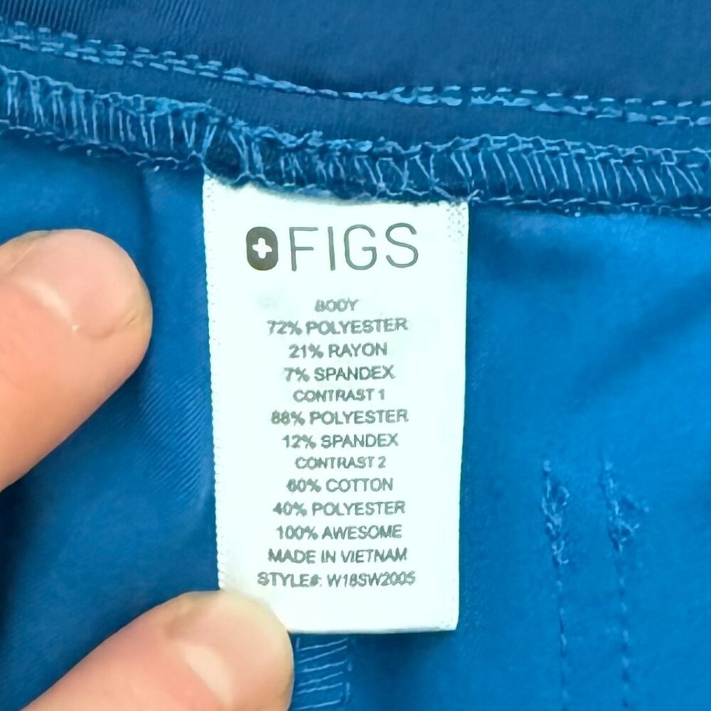 Figs XXS Casma Top XS Zamora Jogger Pants Alps Blue Scrubs Limited Edition