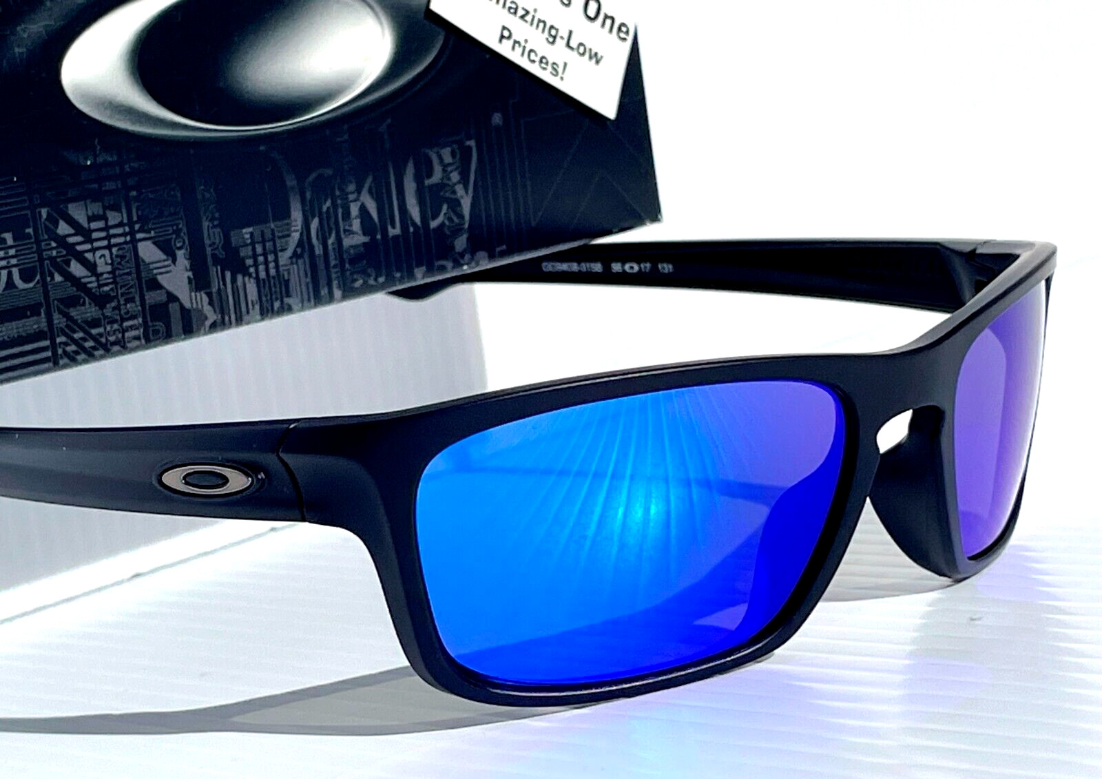 NEW Oakley SLIVER STEALTH Matte Black POLARIZED Galaxy Blue Sunglass Lens 9408