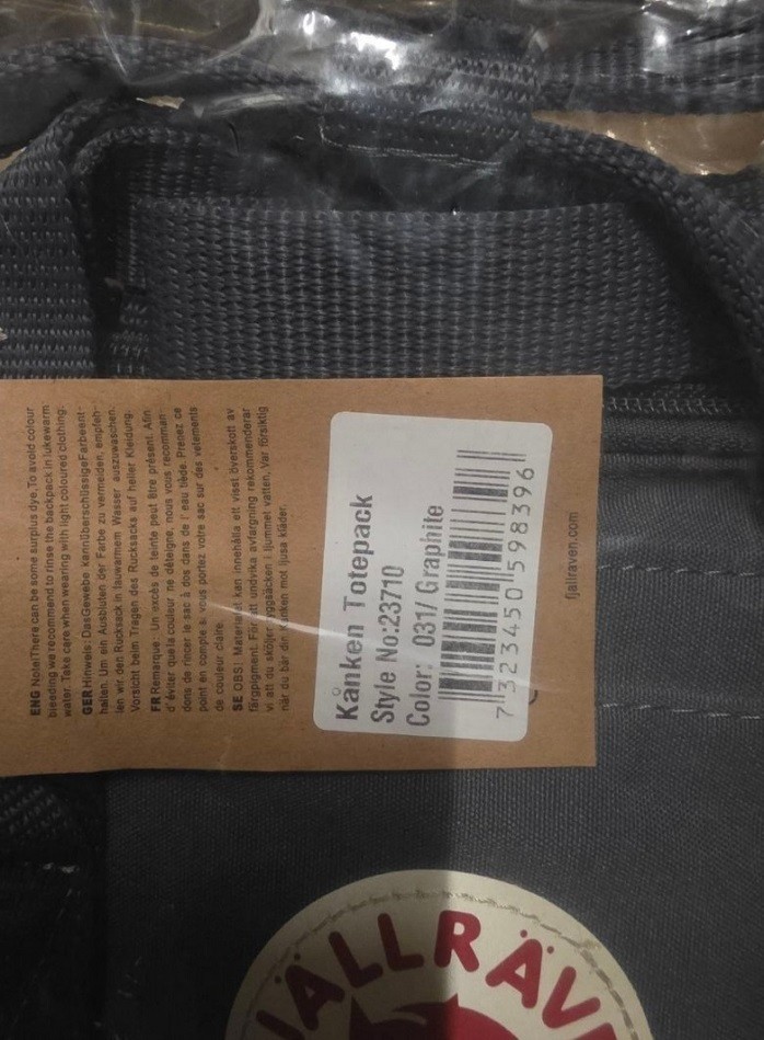 FJÄLLRÄVEN – KANKEN Totepack Laptop Backpack Graphite 23710