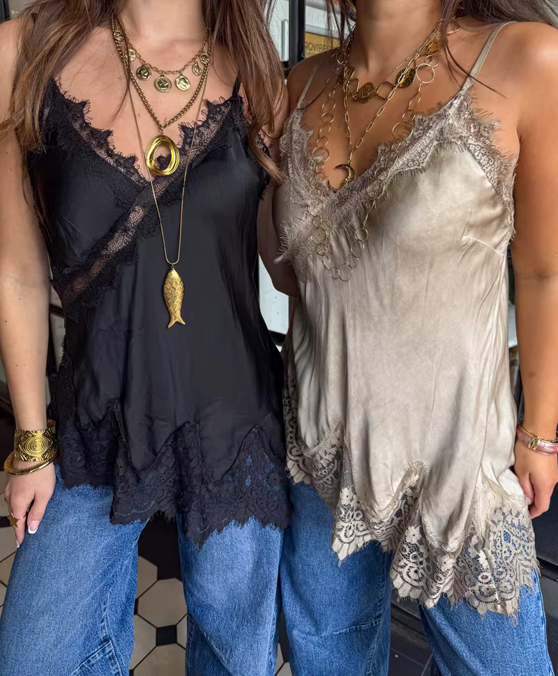 Womens Y2K Lace Cami Babydoll Tank Fairy Grunge Coquette spaghetti strap Top S-L