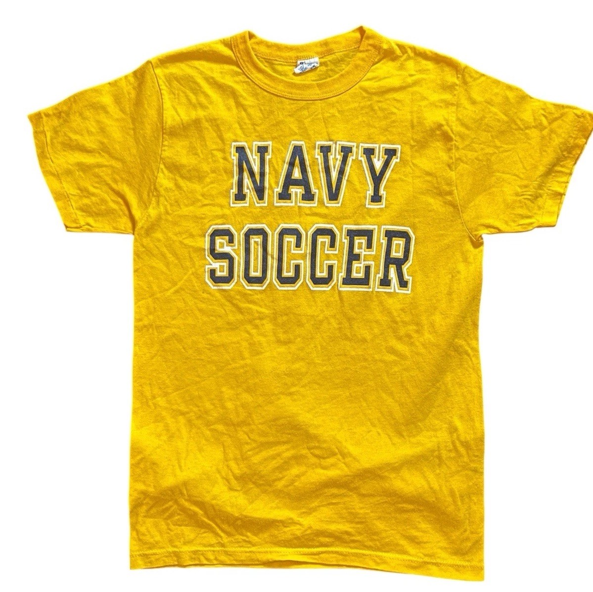 Vintage Champion USA Navy Soccer Tshirt Medium Men’s USNA Navel Academy Sports