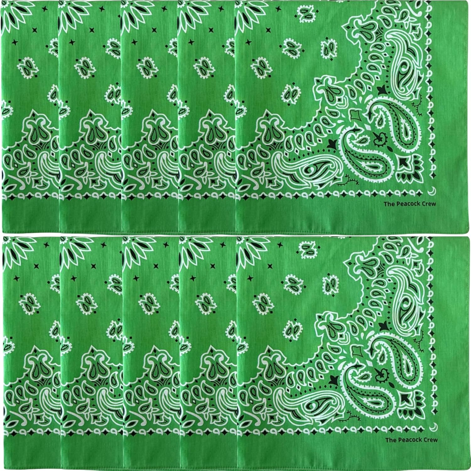 Premium Soft Cotton Bandanas Pack for Men and Women Paisley 22 X 22 Inches