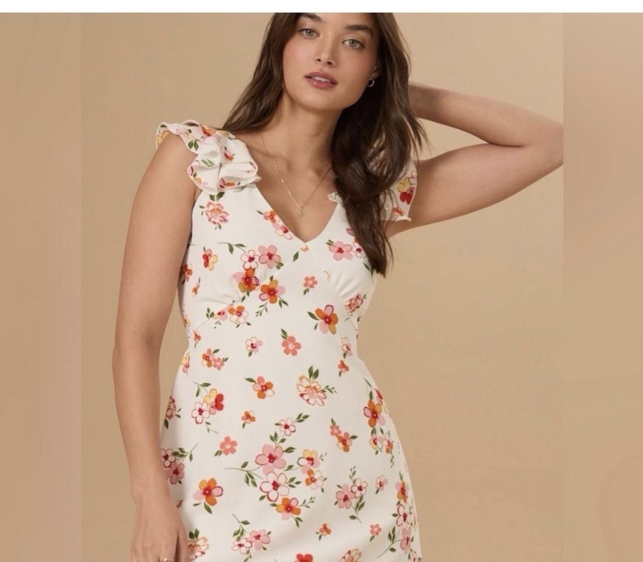 Altar’d State Dress Womens Size S Orange, And Pink Floral Boho $72