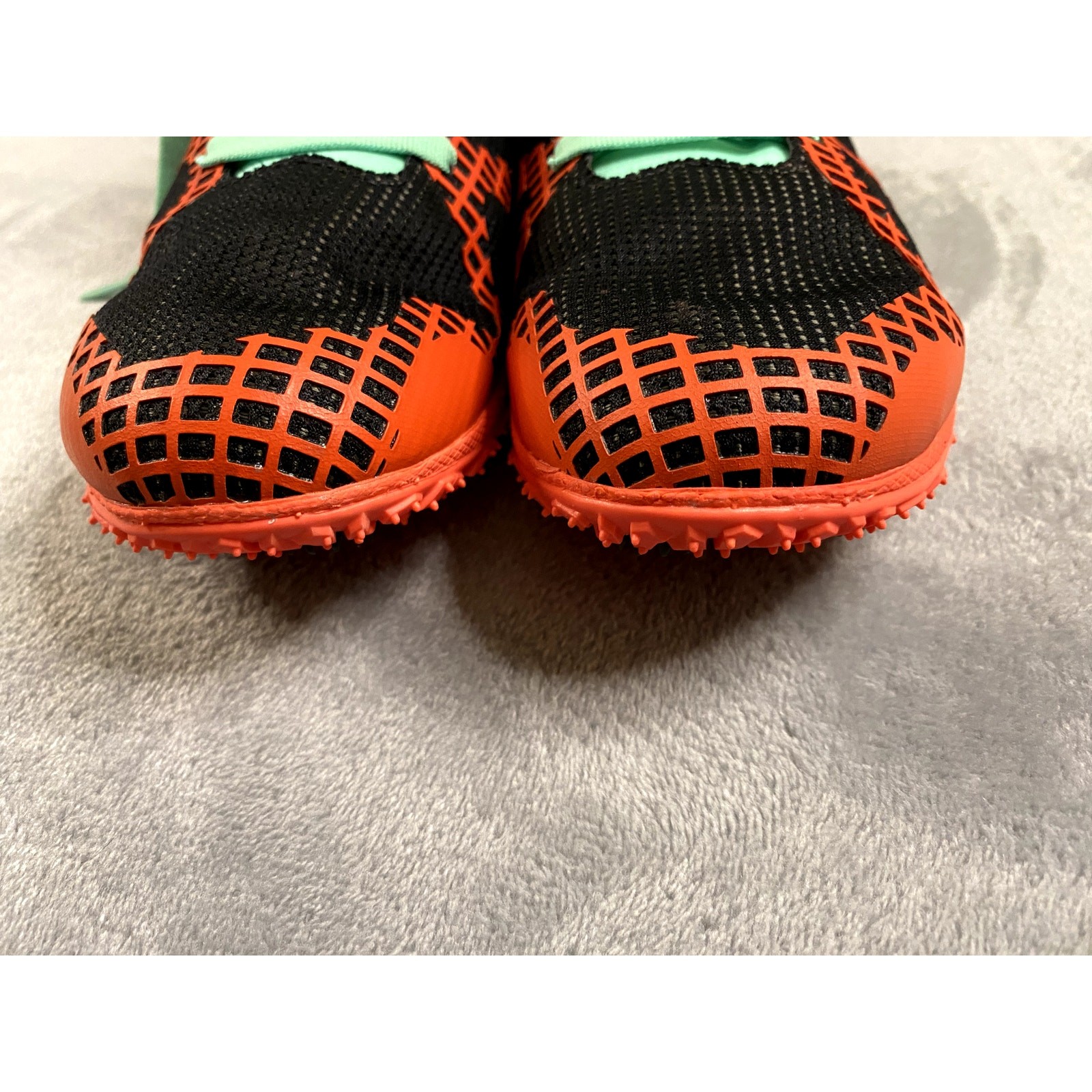 Under Armour XC Racing Track Spikes Unisex Size M9 / W10.5 Black Mint Neon Red