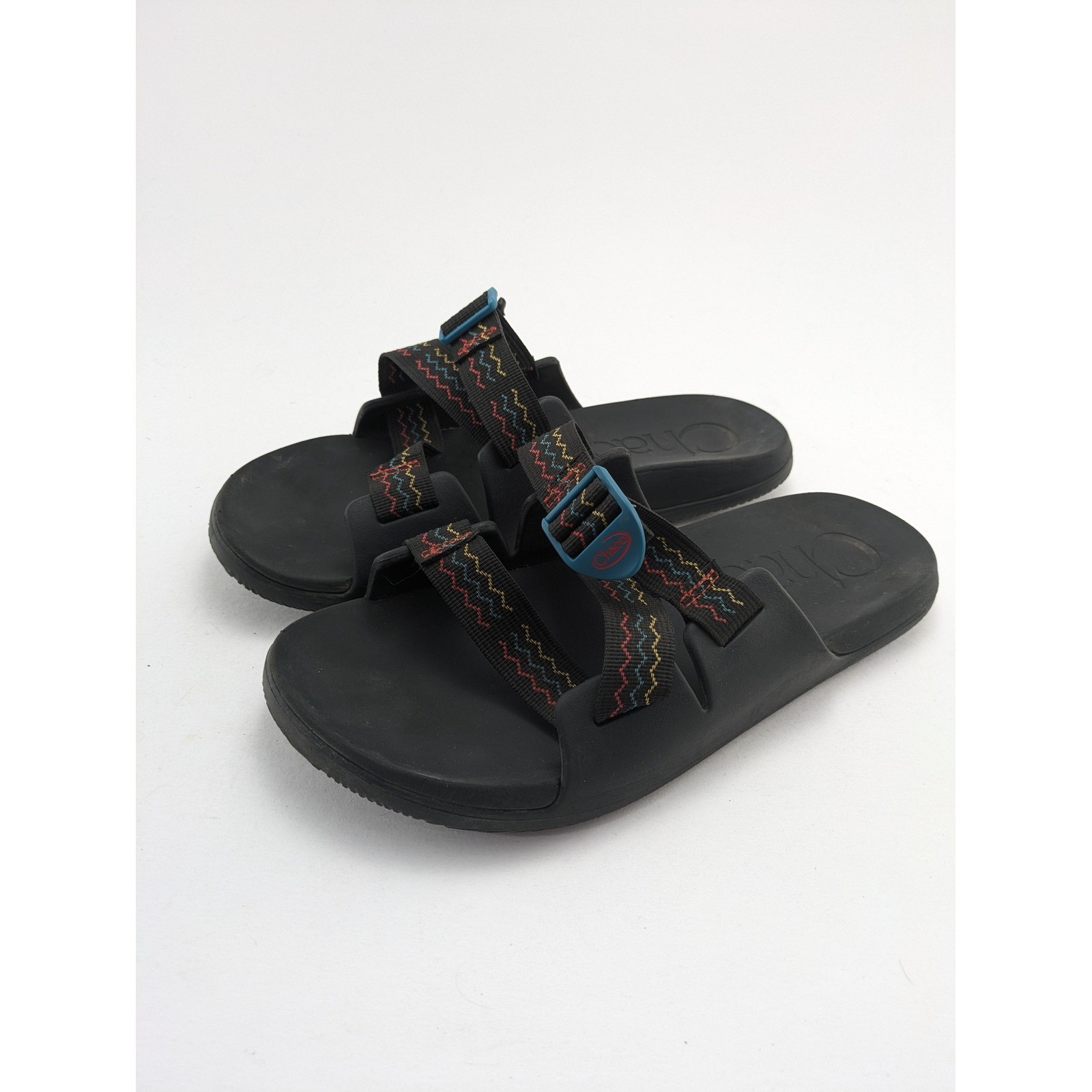 Mens Chaco Chillos Multicolor Zigzag Adjustable Slip On Comfort Sandals Size 12