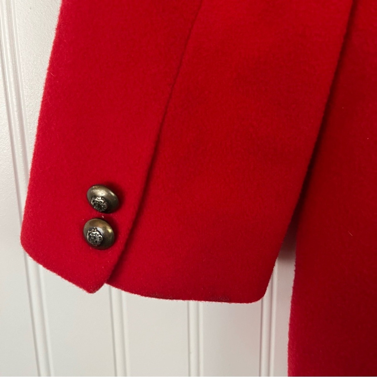 VIntage Red Oversized Blazer Wool Cashmere Blend Georges Marciano Designer 12