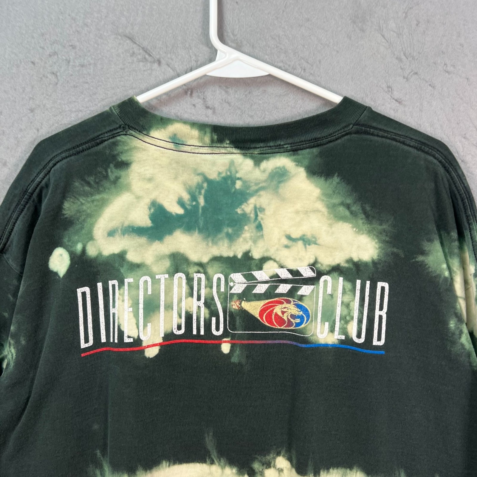 VTG MGM Grand Tie-Dye Directors Club T-Shirt Size 2XL Tultex Cotton Green Beige