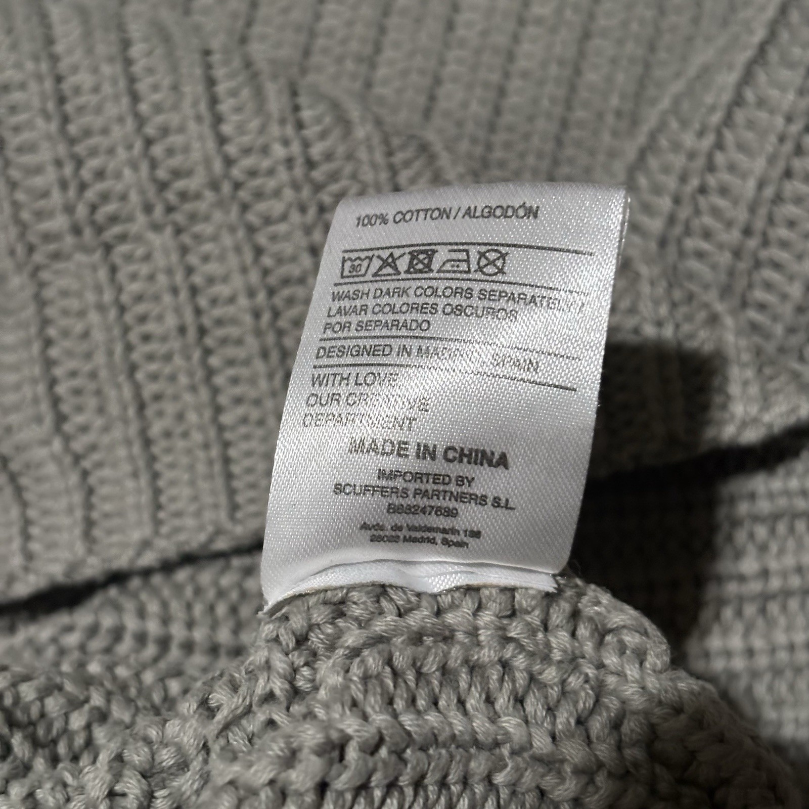 Scuffers Cropped Knit Long Sleeve Cotton Sweater Women’s Size M In Light Green