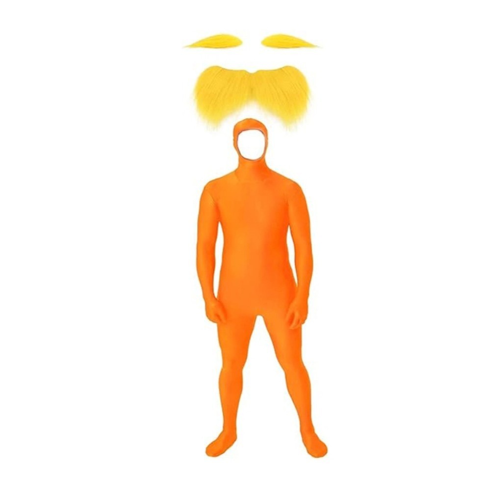 Adults Dr Seuss The Lorax Costume Morph Bodysuit Moustache Book Week Christmas