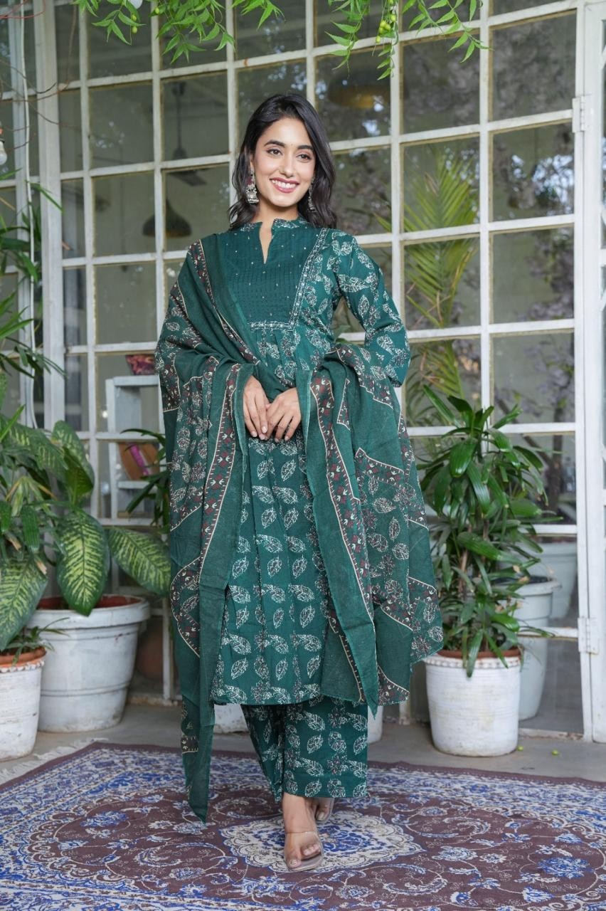 Pakistani Green Salwar Kameez Plus Size Wedding Party Palazzo Kurta Dupatta Sets