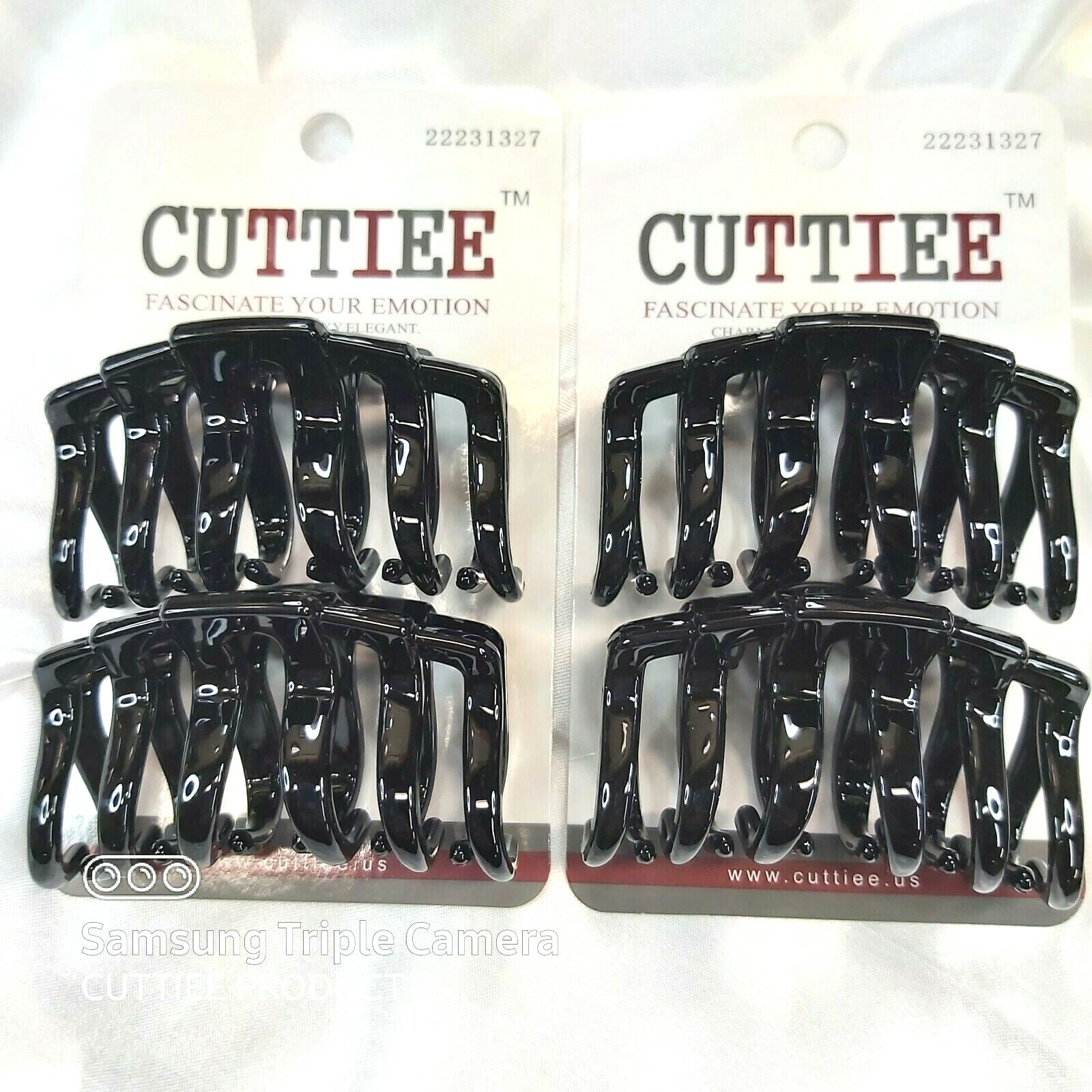 Cuttiee #1327(2Pcs) 2Cds Lot Hair Jaw Claw Clip Medium(2.5in) High Quality