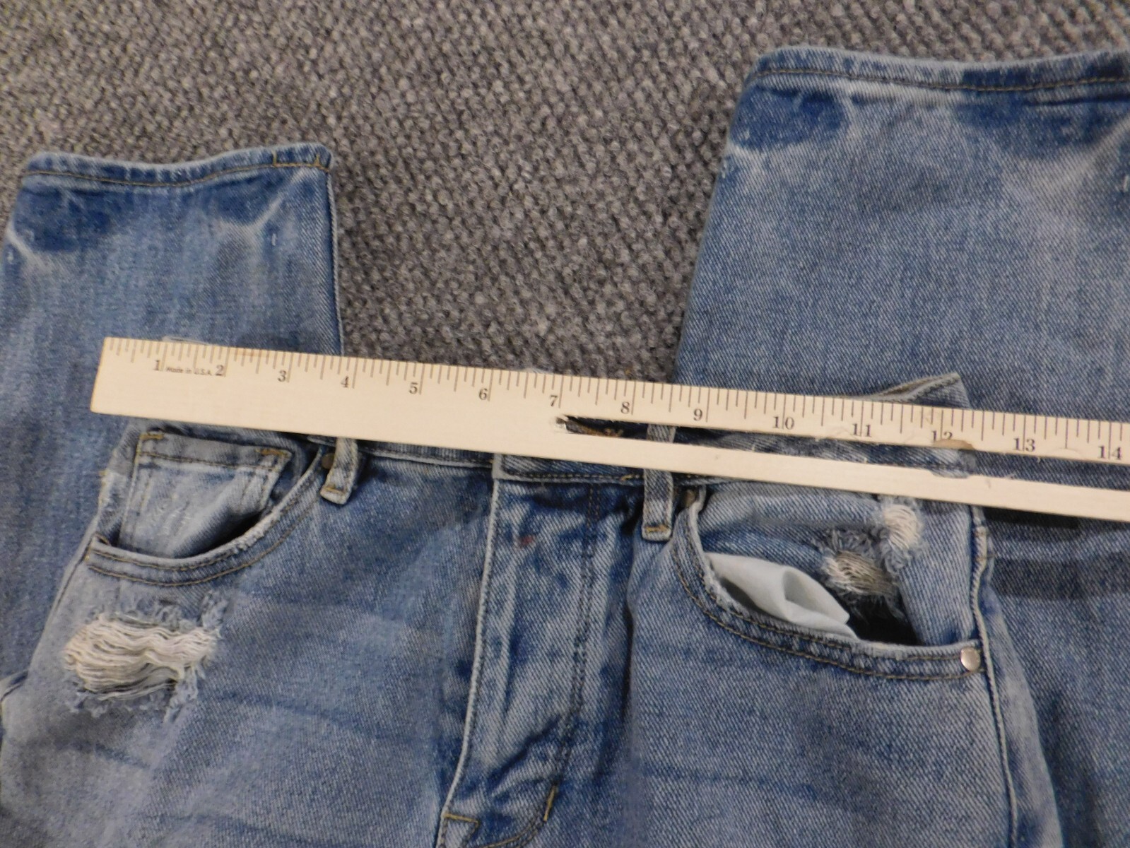 Pacsun Jeans Womens 23 blue mom denim distressed straight
