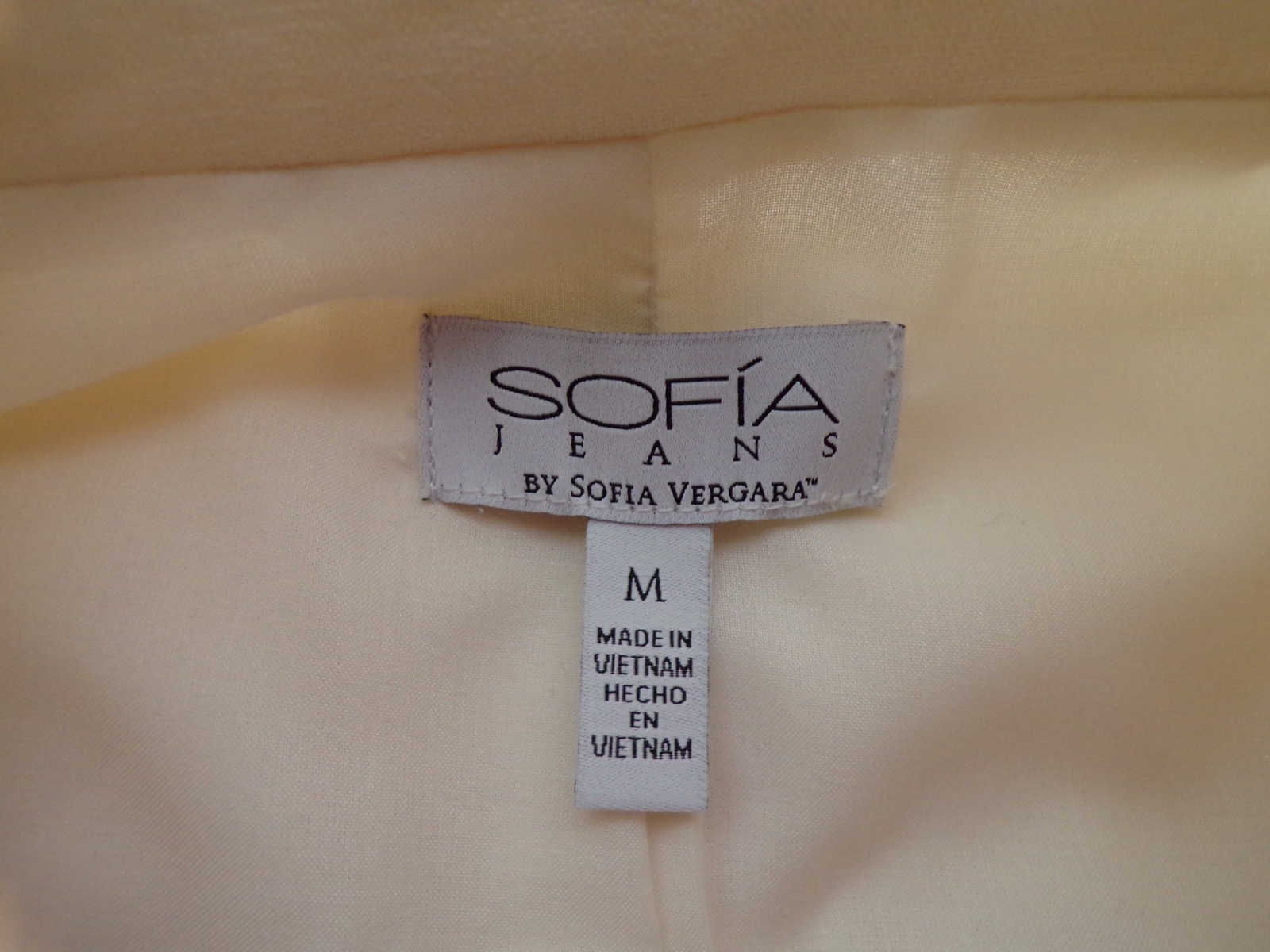 Sofia Jeans Sofia Vergara Blazer Jacket Medium Cream White Roll Tab Sleeve NWT