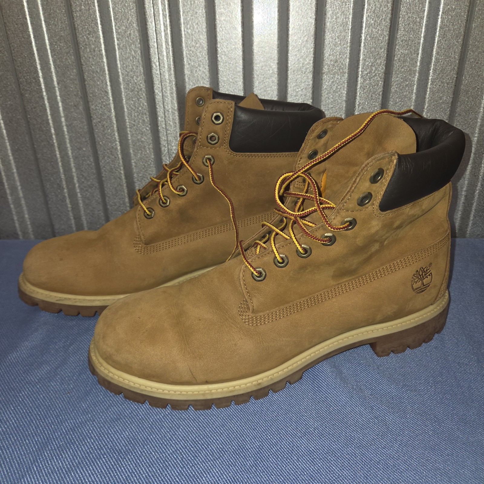 Timberland 6 Inch Premium Waterproof Boots Wheat Nubuck Men’s Size 13W