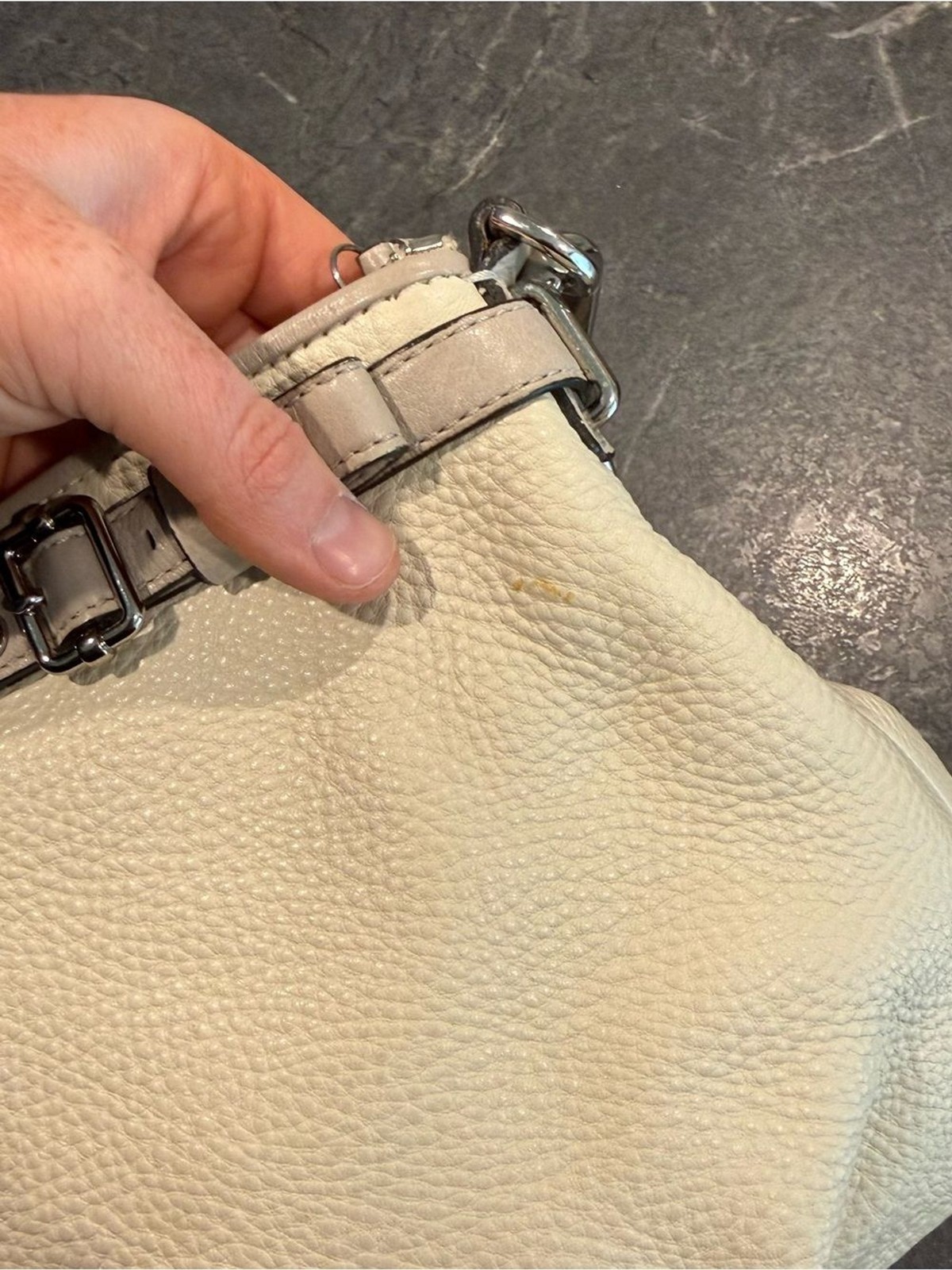 Coach Madison embossed Sophia satchel leather 19631 cream python shoulder purse