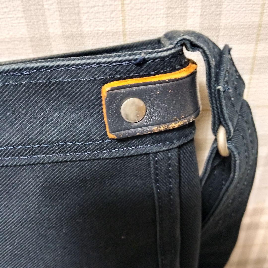 Porter Girl Naked Book Leather Shoulder Bag Navy Used 29x30cm