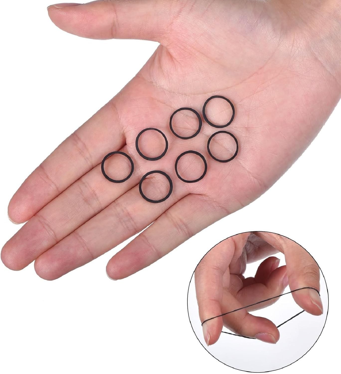 1000 pcs Mini Rubber Hair Bands 1/2 Soft Elastic Bands for Woman Hair Braids