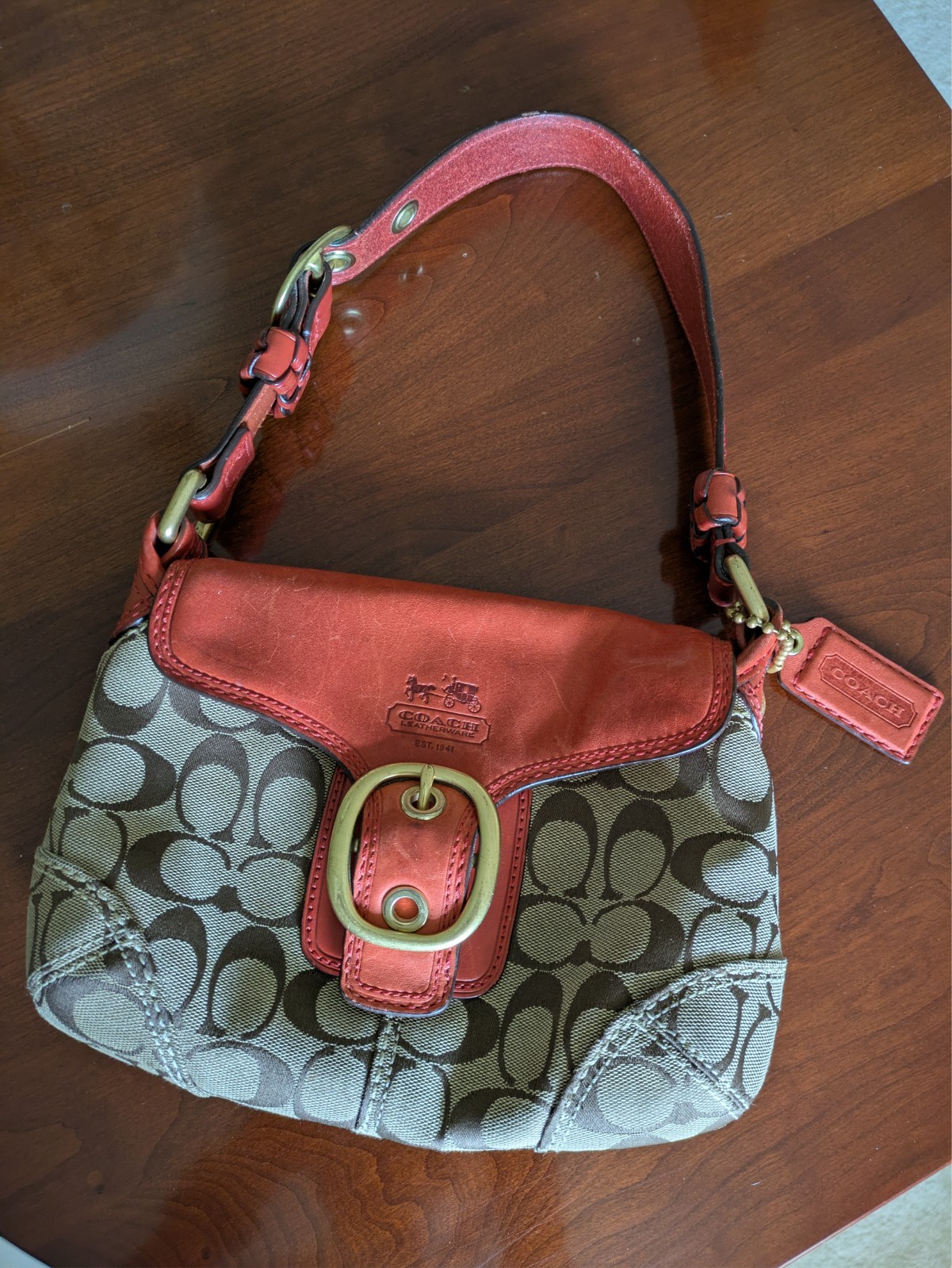 Coach Vintage Bleeker Canvas/ leather handbag