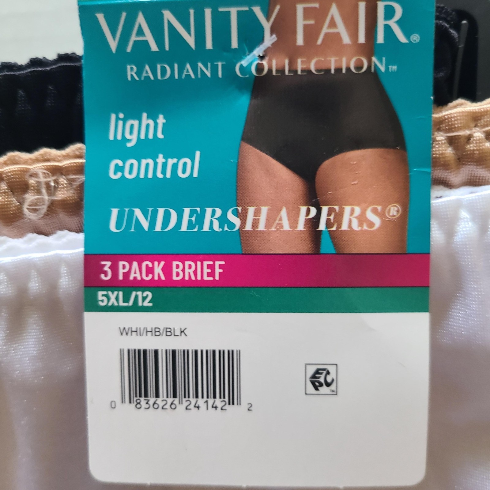 Vanity Fair Lingerie 3 Pack Brief Panties Radiant Collection Undershapers 5XL 12