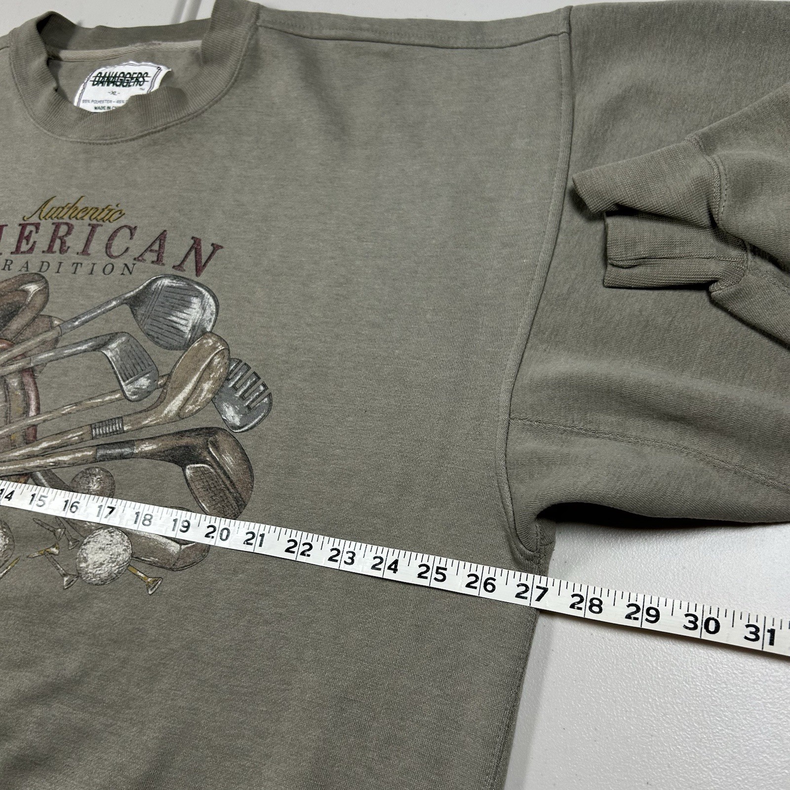 VTG Authentic American Classics Golf Graphic Sweatshirt Men’s Size XL 90s Preppy