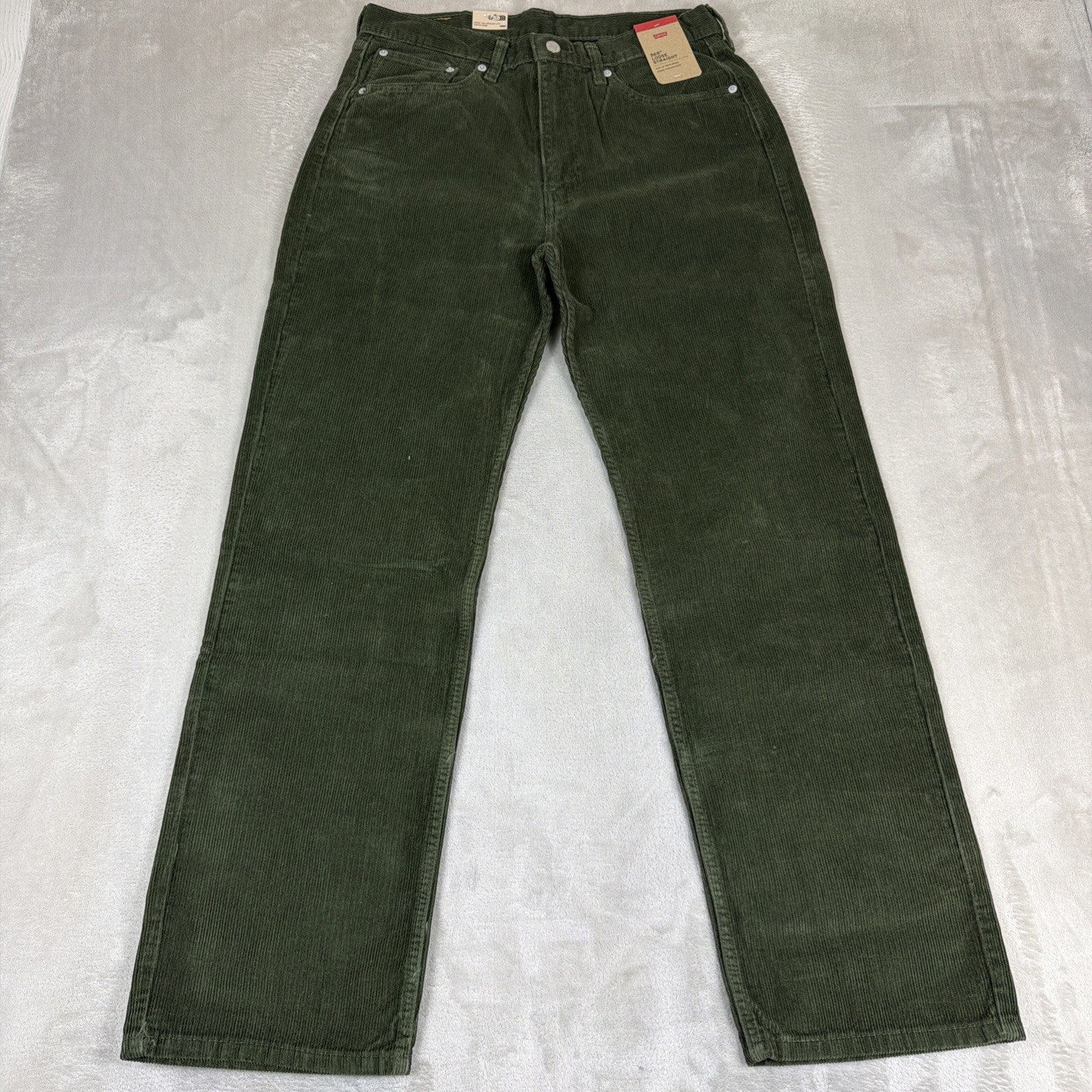 Levi’s 565 Loose Straight Corduroy Jeans Men’s Size 32×32 Olive Green Y2k Cotton