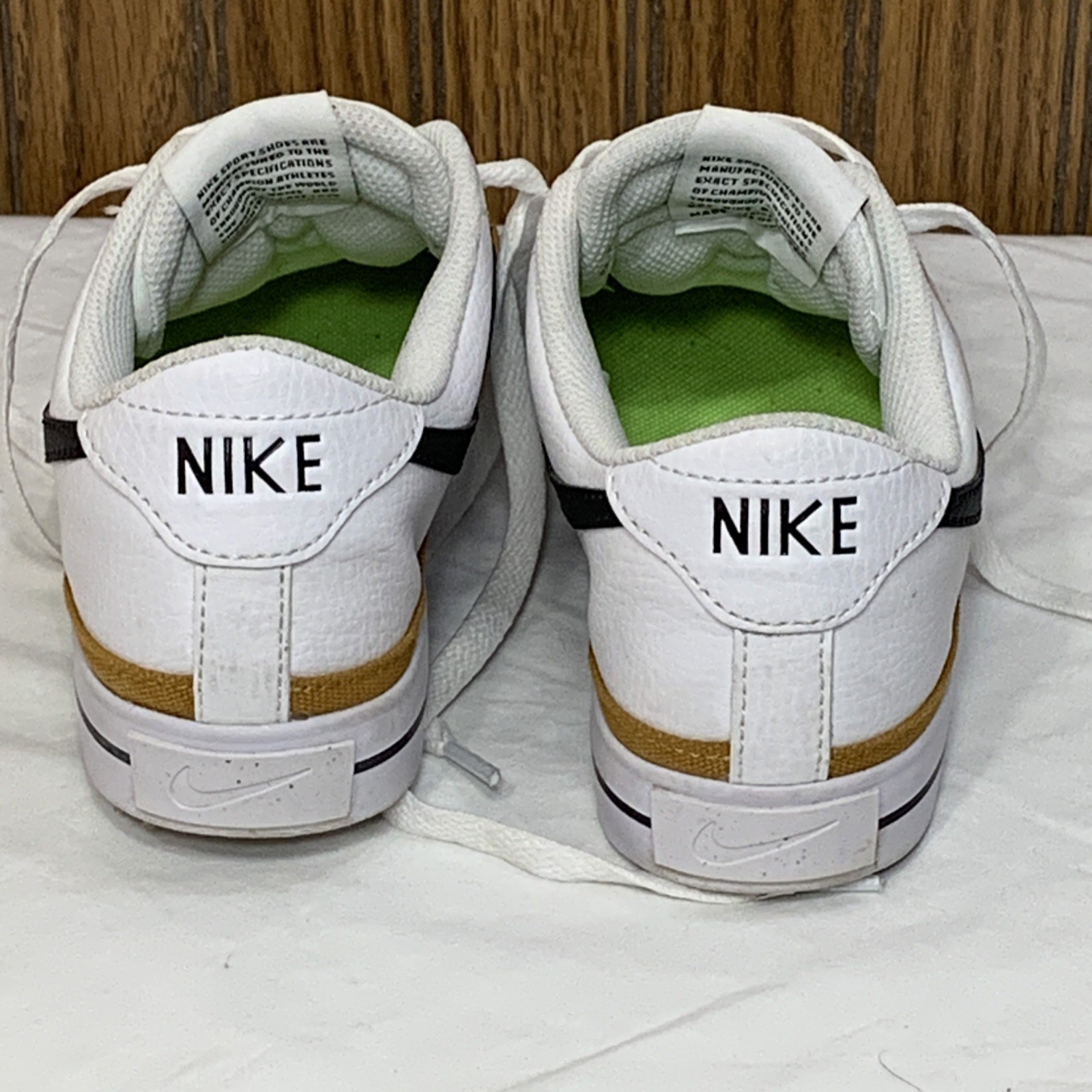 Nike Court Shoes Sneakers Size 7 Next Nature DH3161-100 White Desert Ochre