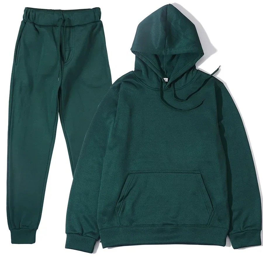 Men’s Hooded Tracksuit Set Hoodie Sweatshirt Jogger Pants Casual Sportswear