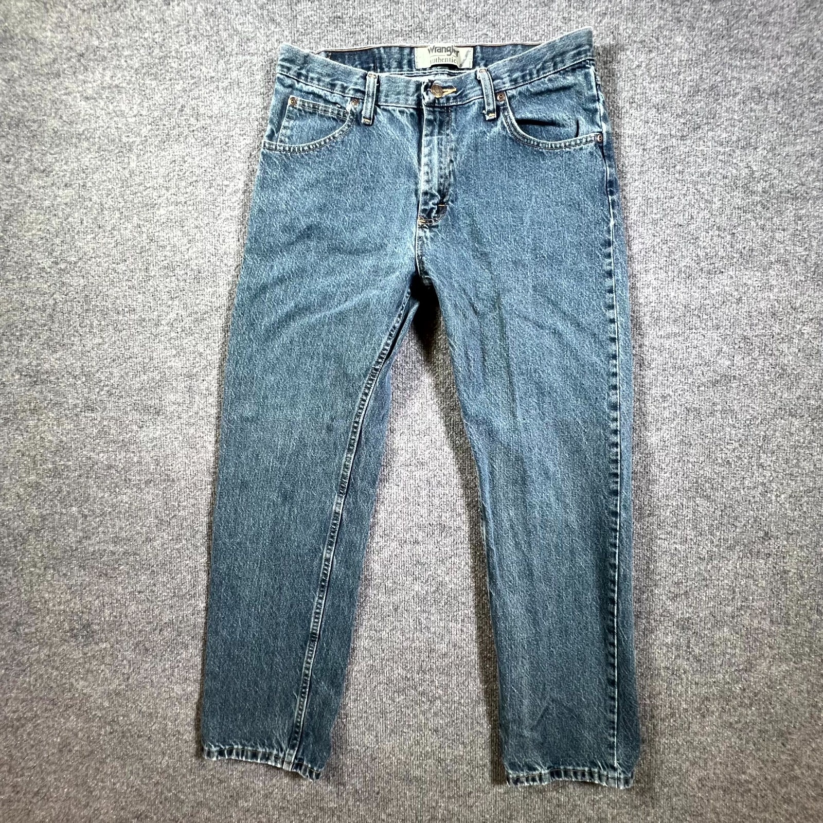 Wrangler Authentics Straight Jeans Men’s 32×30 Blue Cotton Denim Workwear Travel