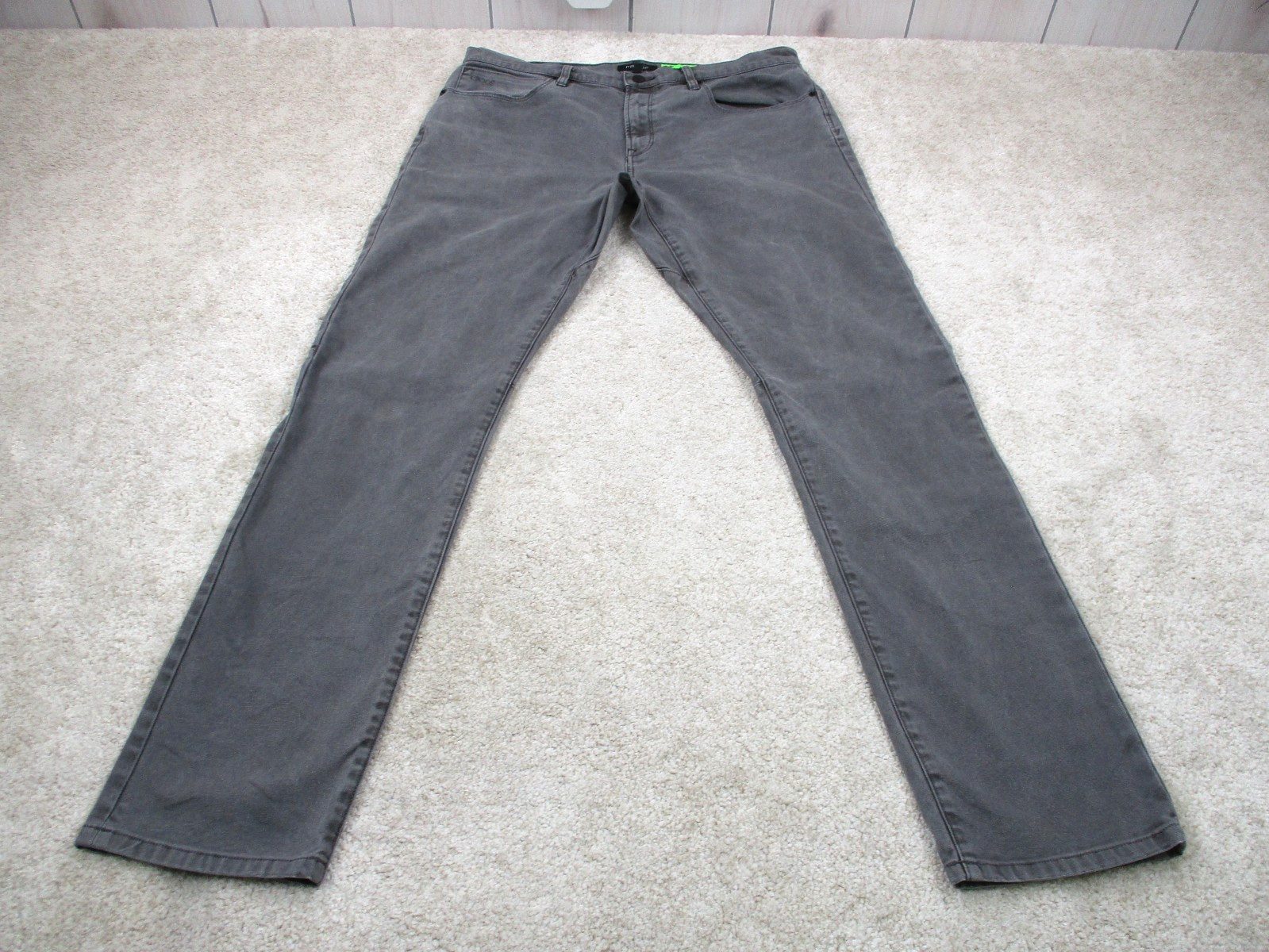 Proof Rover Slim Pants Mens 38 Gray Canvas Stretch Chino Casual Huckberry 38×34