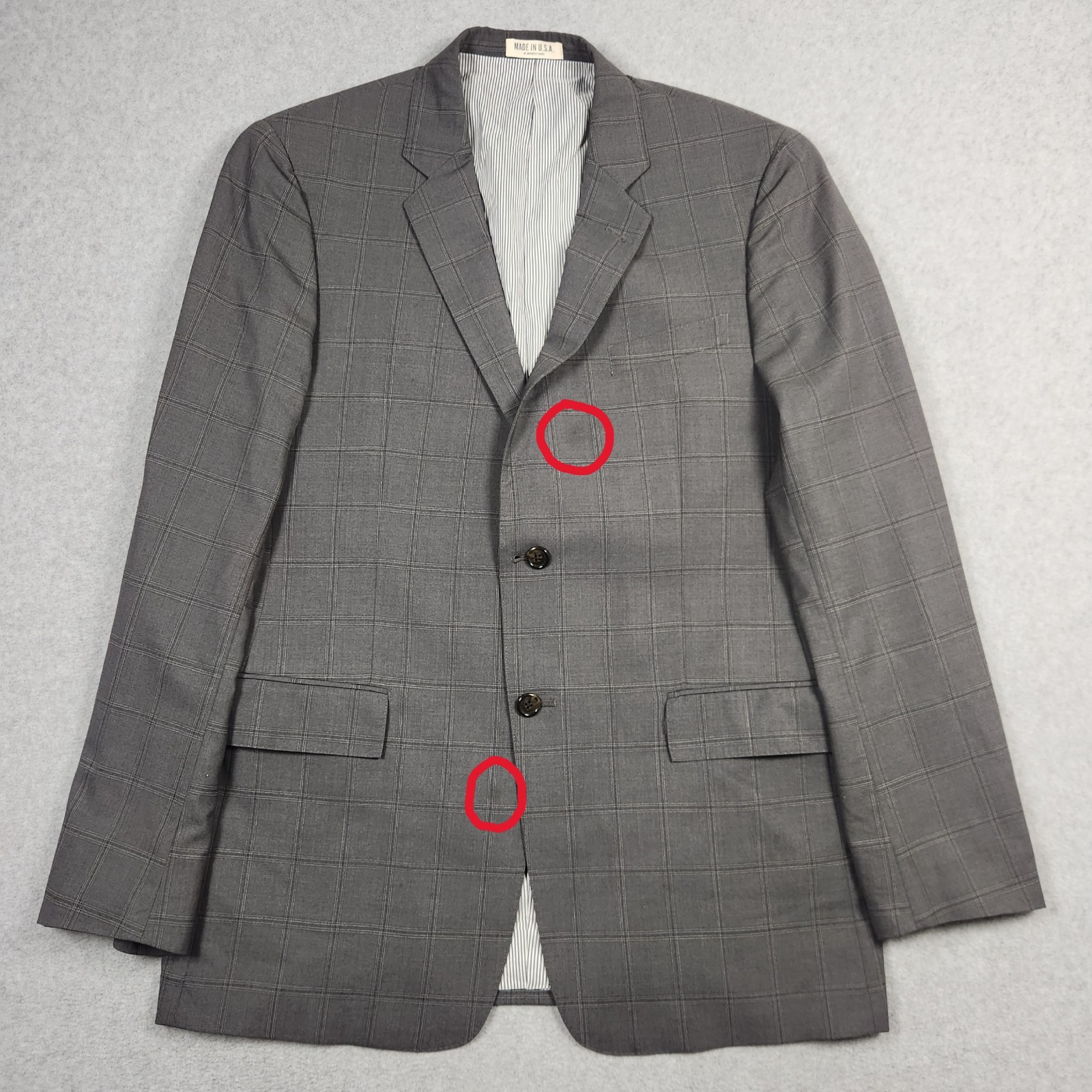 Todd Snyder Sport Coat Men 42L Mayfair Fit Wool Single Breasted Two Button Plaid