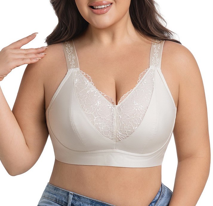 Women Bras Full coverage Seamless Lace Push up Thin Plus size Underwear 20781