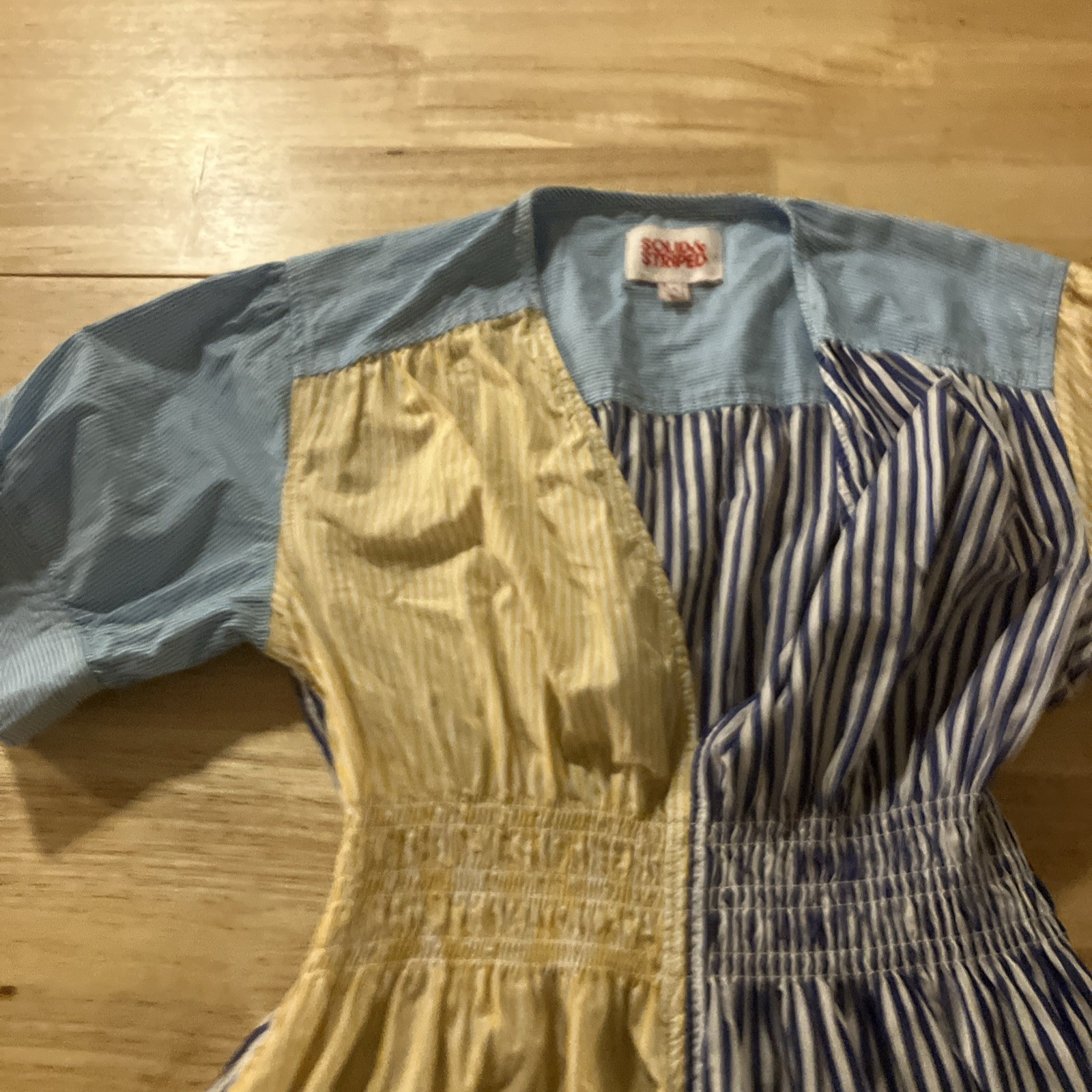 Solid & Striped Solid & Striped The Delilah Shirt Dress Mixed Stripe Read Deep V