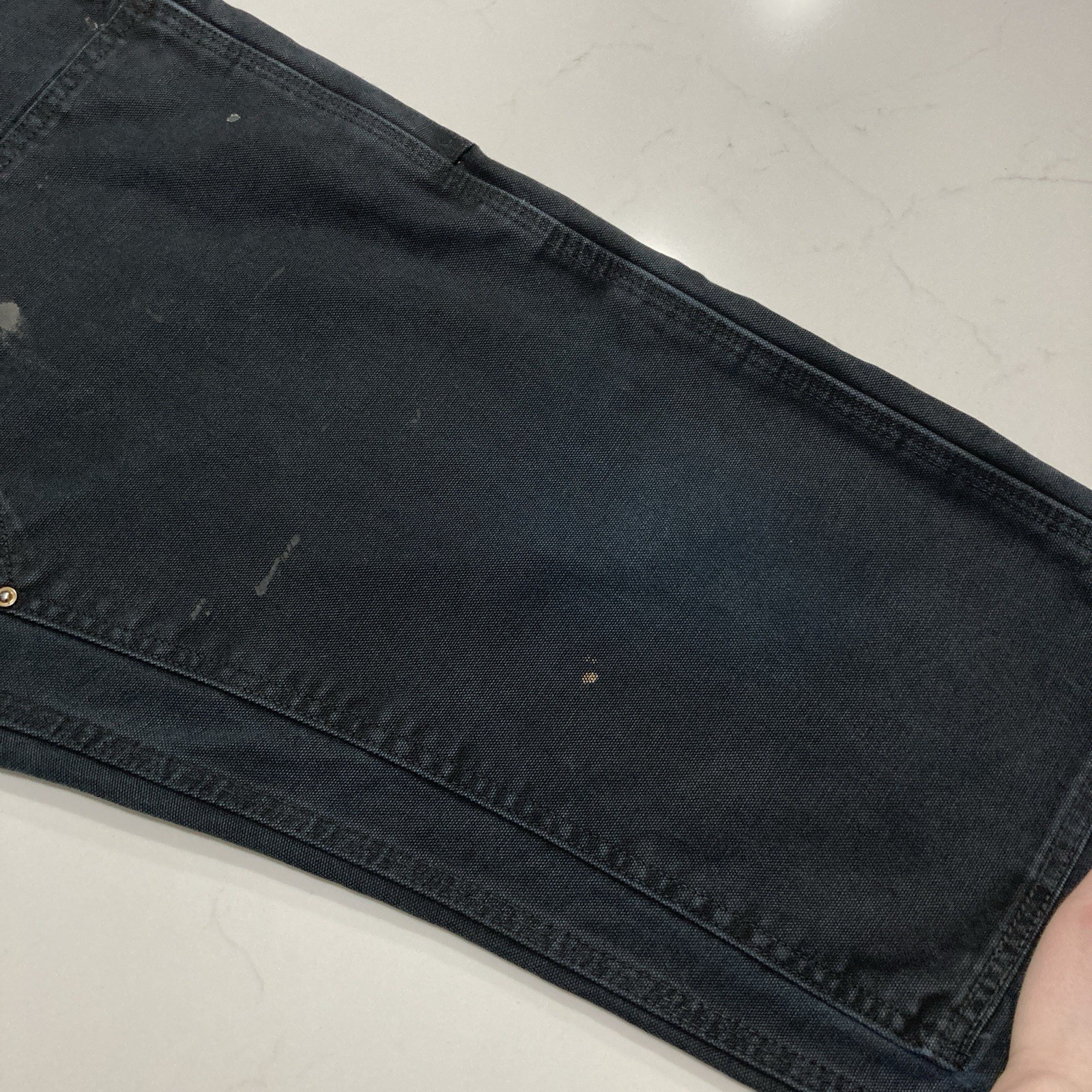 Carhartt B01 BLK Double Knee Work Pants Mens 40×32 (Fits 38×30) Distressed