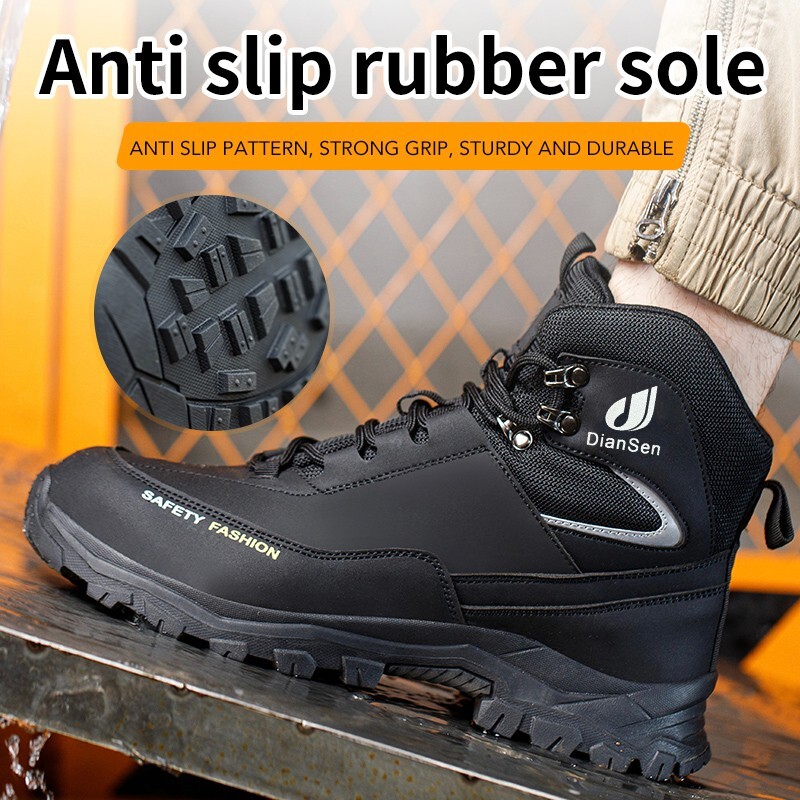 Work Sneakers Men Safety Shoes Puncture-Proof Anti-smash Steel Toe Shoes