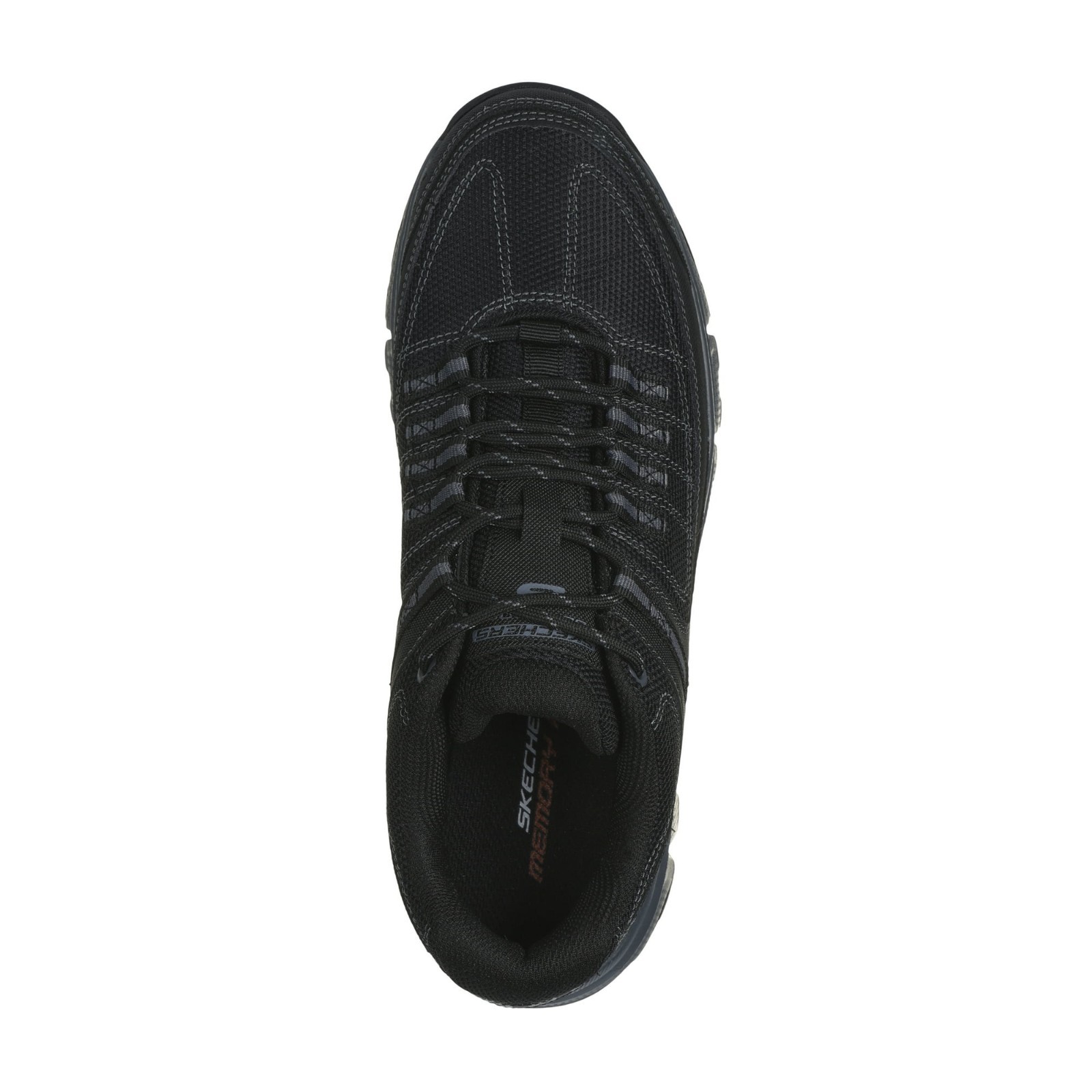 Skechers Men’s Memory Foam Summits AT Upper Sneaker, Black/Charcoal, Medium