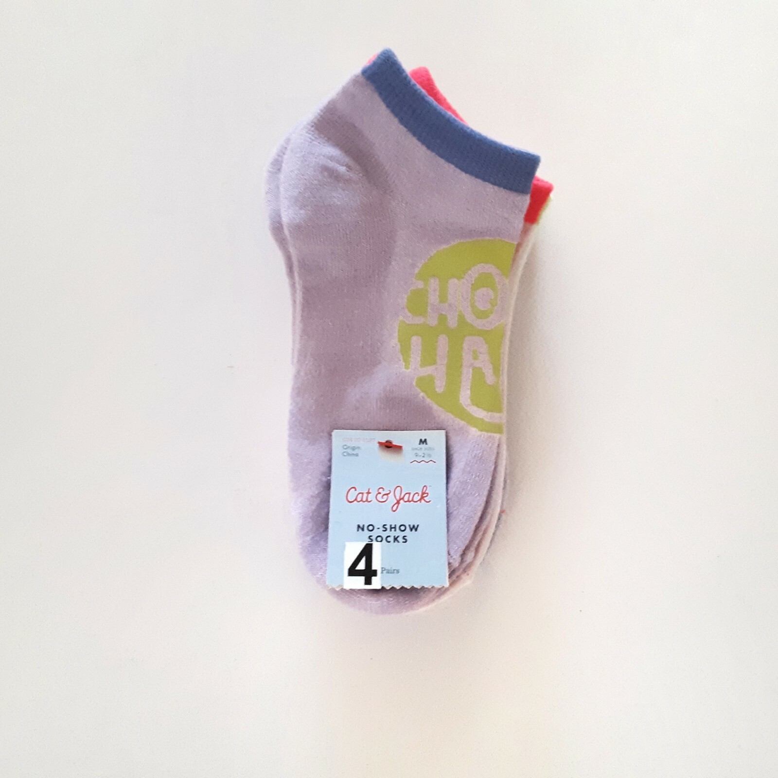 Cat & Jack Girls’ No Show Socks Size M (9-2.5) Polka Dot Assorted 4pk