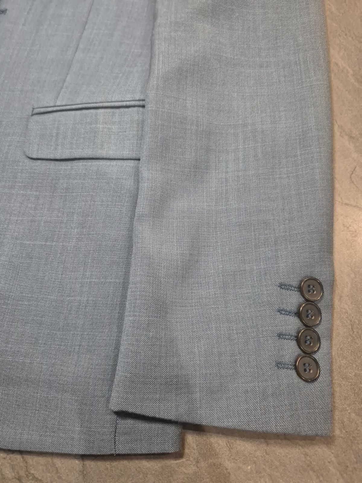 Limehaus Teal Pick and Pick Slim Fit Suit Jacket, Size 36R BNWT