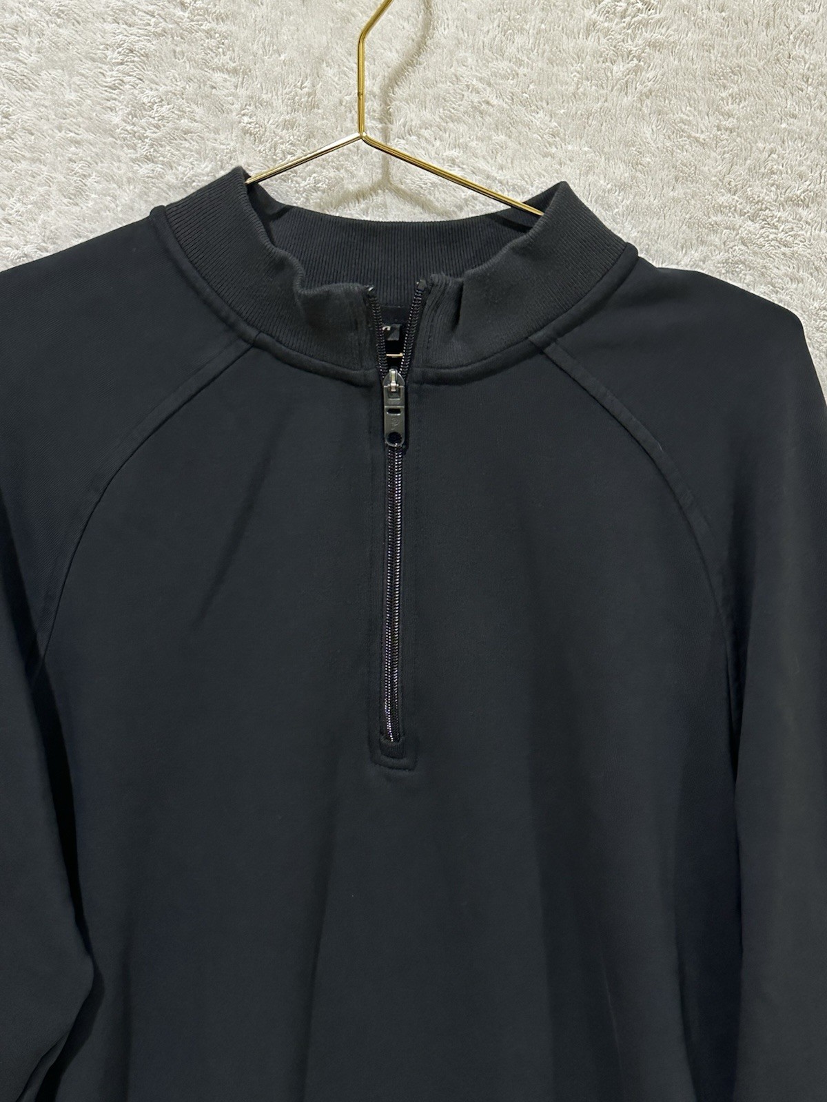 Public Rec Mens Medium Weekend Half Zip Pullover Black Sweater