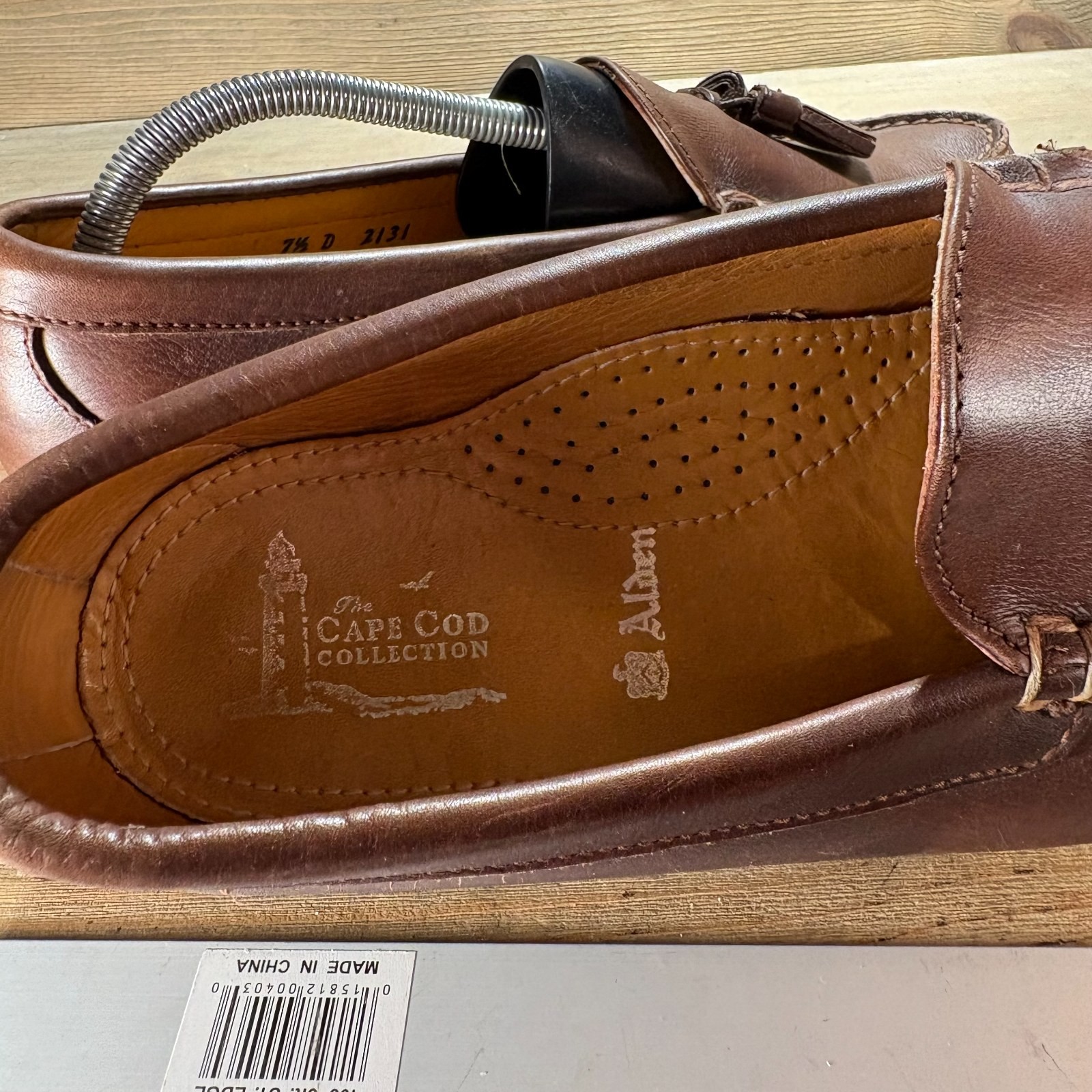 Alden Mens size 7.5 shoes Brown Leather Tassel Cape Cod loafers