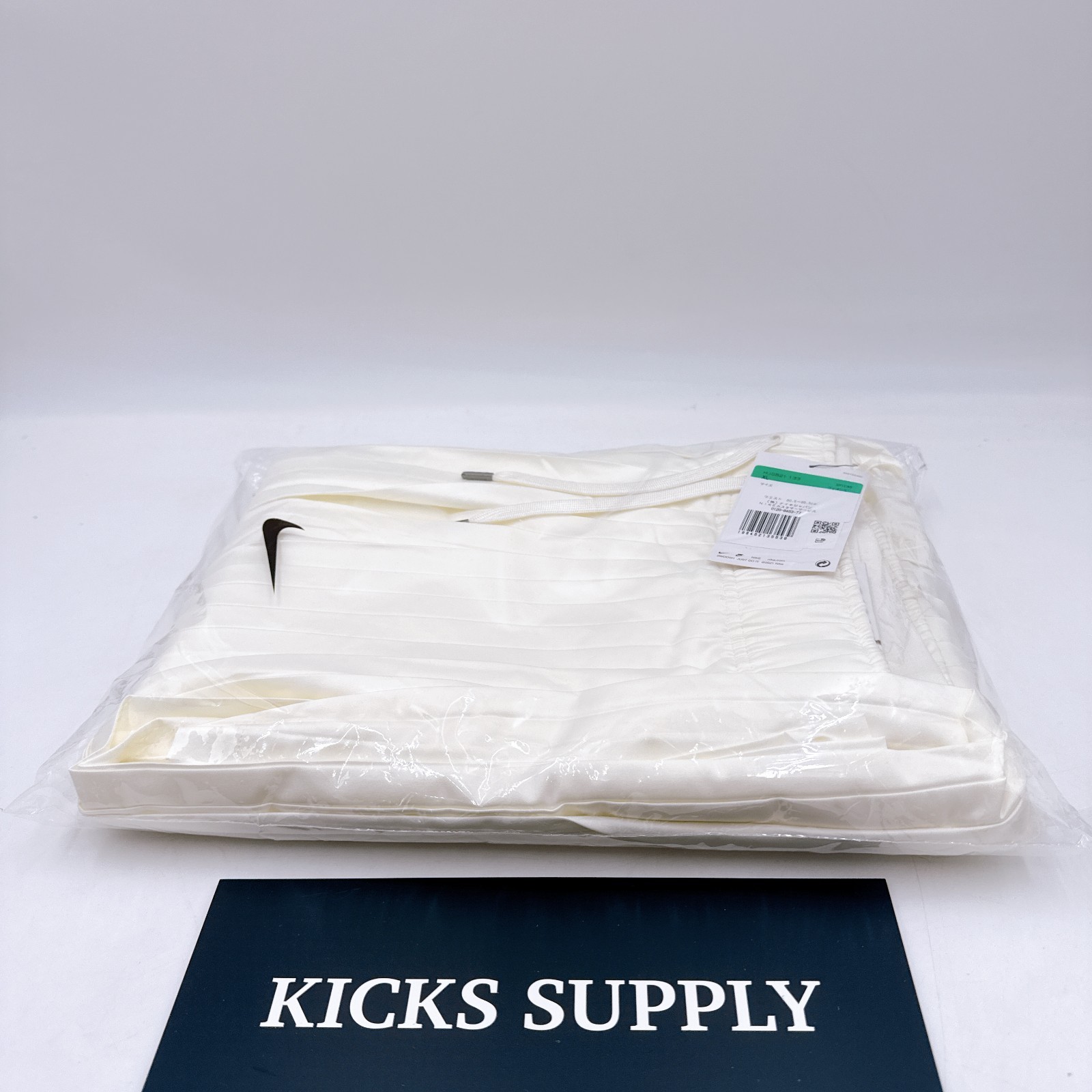 Nike Women’s Mid Rise Pleated Track Pants Satin Drape HJ0521-010 XS-2XL White