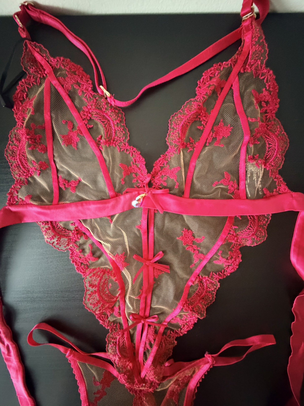 New Honey Birdette Madison Raspberry Bodysuit Playsuit Size Small