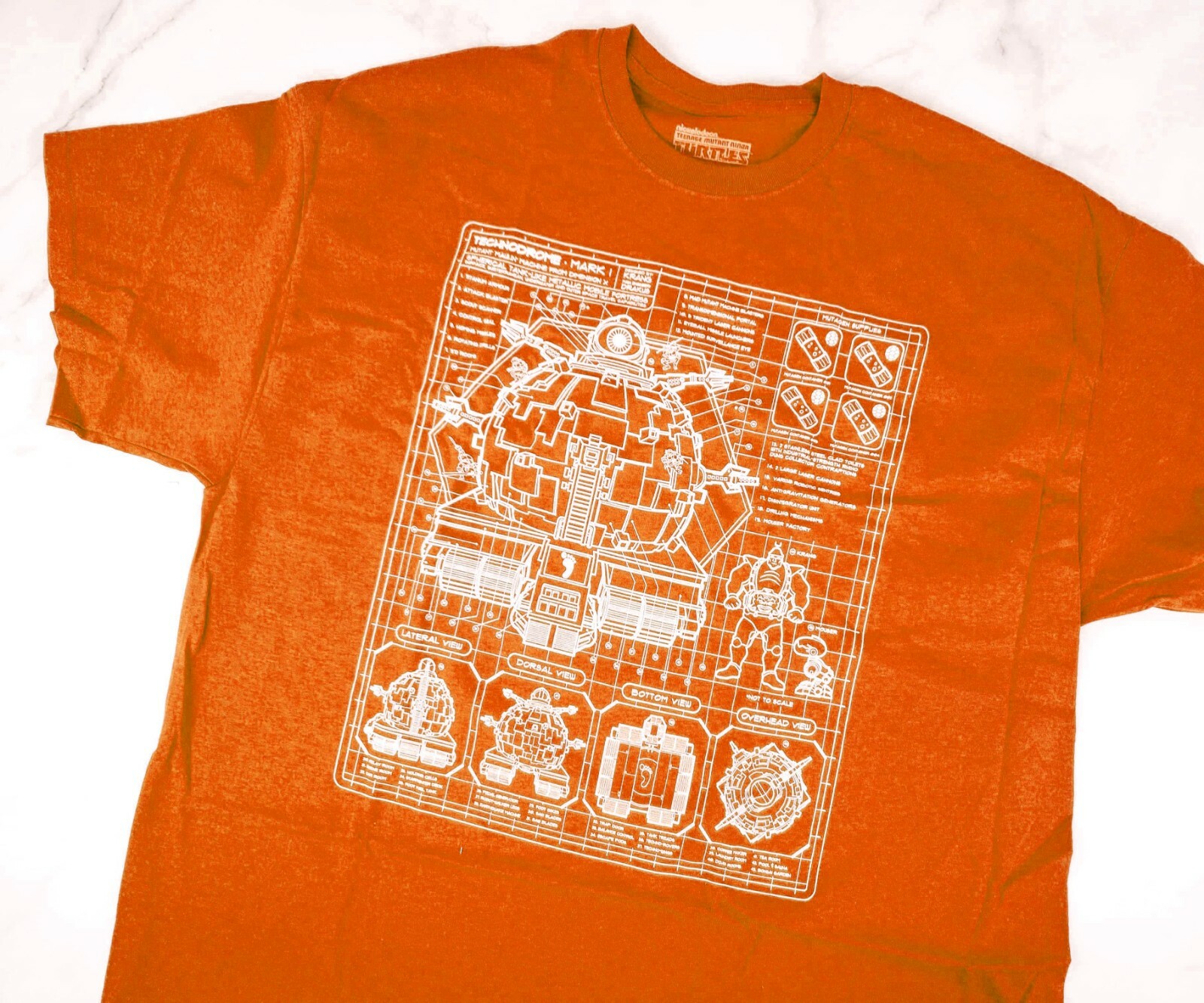 Teenage Mutant Ninja Turtles Technodrome Orange T-Shirt Loot Crate Exclusive NEW