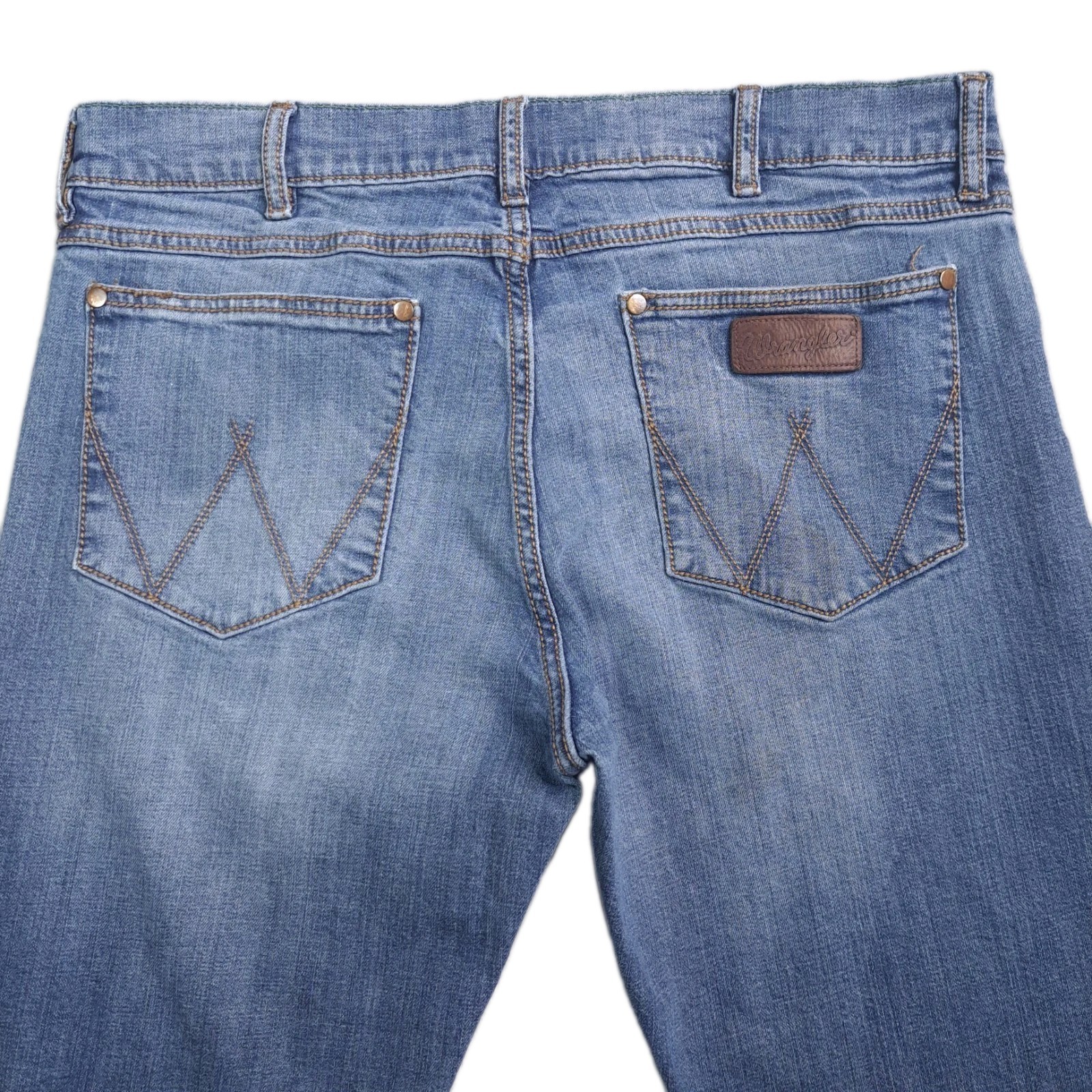 Wrangler Retro Men’s Size 36×32 Slim Straight Stretch Denim Blue Jeans Cowboy
