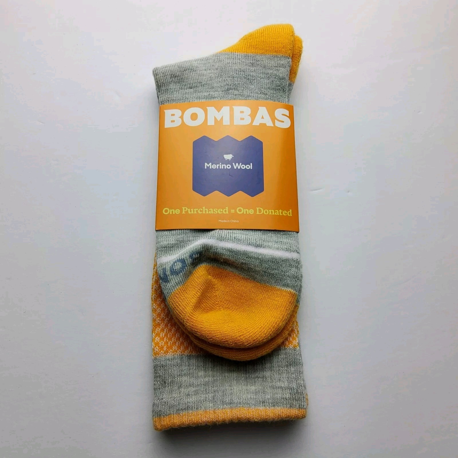 Bombas Merino Wool Blend Midweight Crew Socks Size L (Men’s 9.5-13, Wo 11-13)