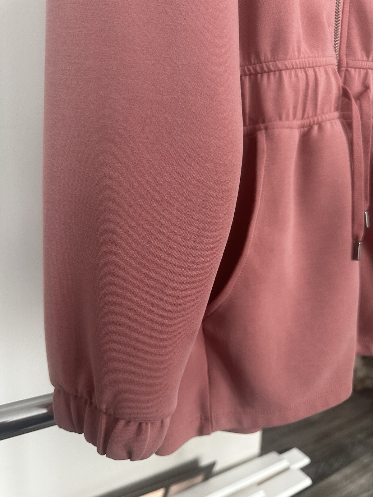 Member’s Mark Sandwash Pink Jacket M Lightweight Recycled Modal Spandex Full Zip