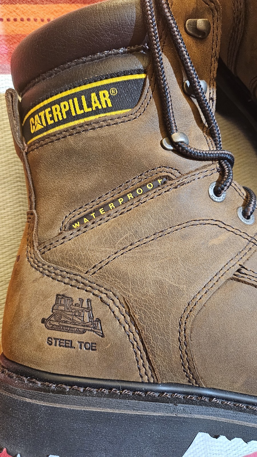 Caterpillar Mens SALVO 8″ WP Steel Toe Thinsulate Work Industrial Boots US 7.5